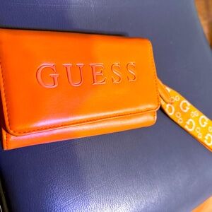 Guess Wallet with Monogram Strap #Y2K #pumpkin #orange